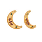 Nuyug 22K Gold Plated Pink Lunar Earrings - Distacart