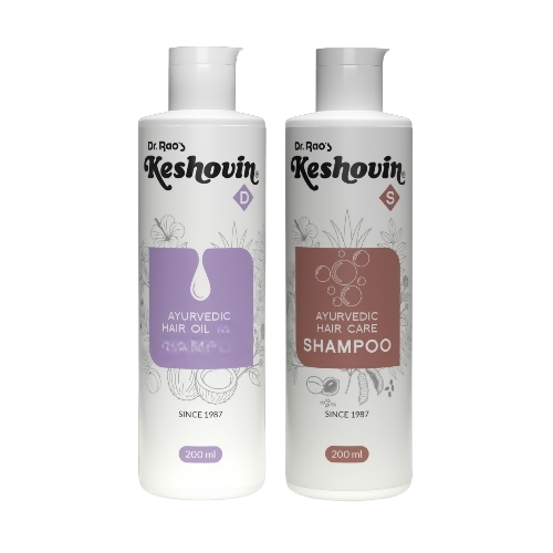Dr. Rao's Keshovin-D Hair Oil, Keshovin-S Shampoo Combo - Distacart