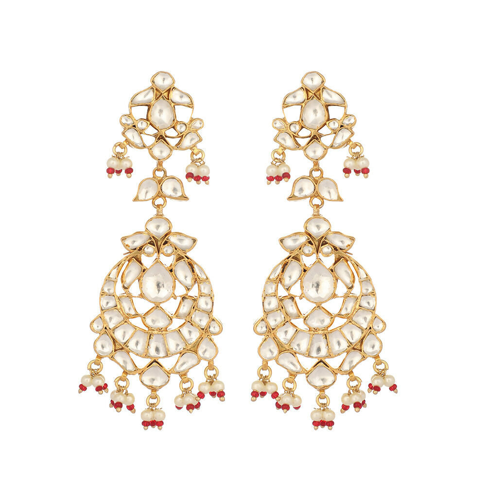 Nuyug 22K Gold Plated Serenoor Pearl Chandbali Earrings - Distacart