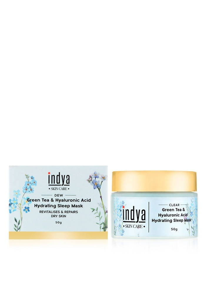 Indya Green Tea & Hyaluronic Acid Hydrating Sleep Mask