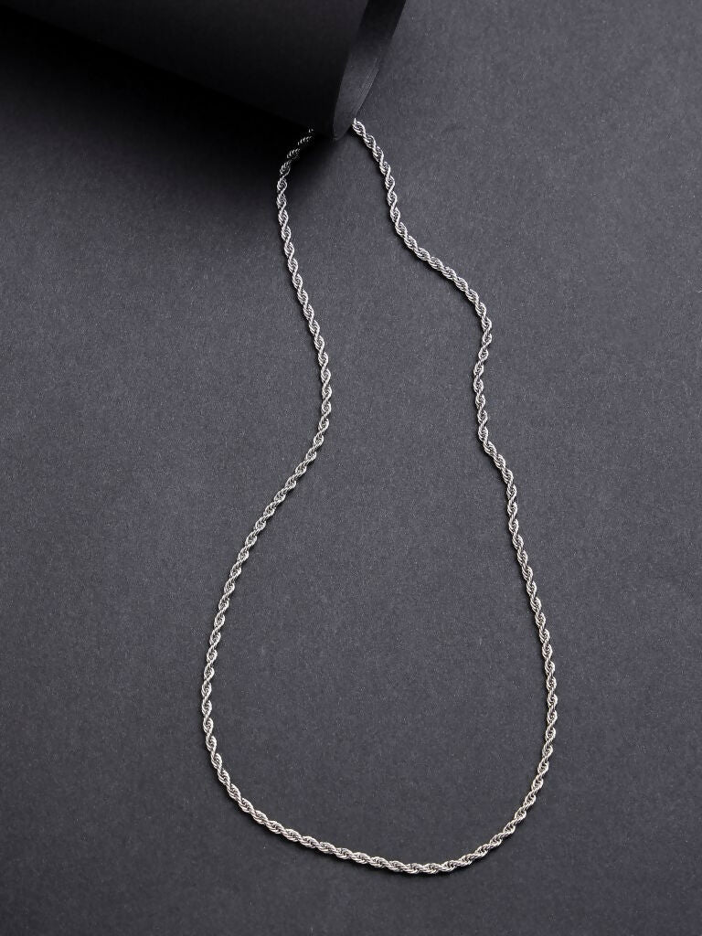 NVR Women's Silver-Toned German Silver Oxidised Chain