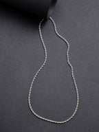 NVR Women's Silver-Toned German Silver Oxidised Chain