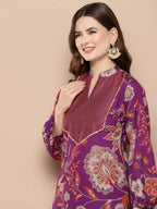 Ahalyaa Women's Traditional wear Tunic - Purple