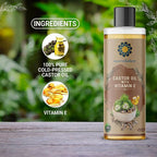 Ayurvedashree Cold-Pressed Castor Oil with Vitamin E