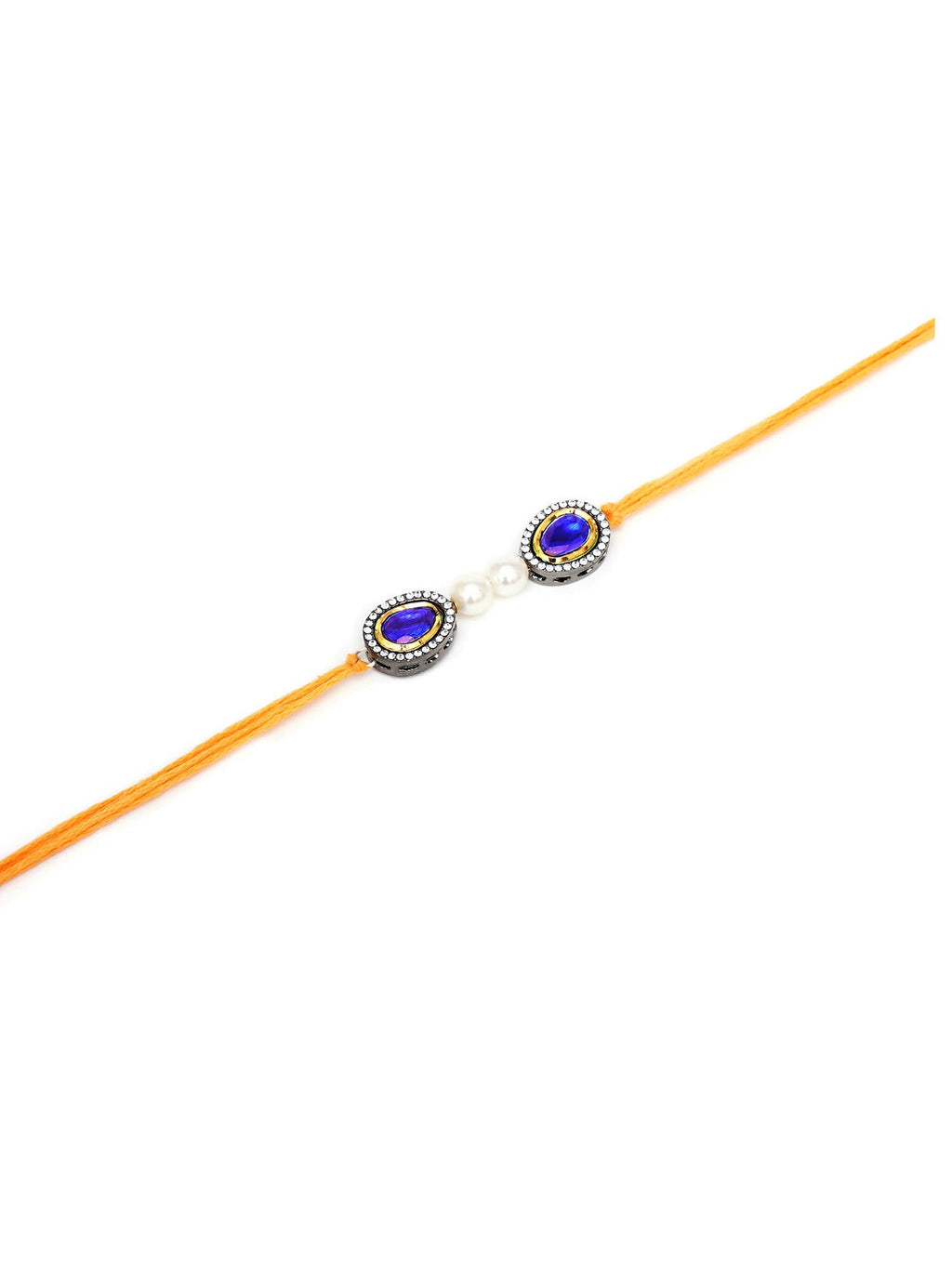 Designer kundan Rakhi - Ruby Raang - Distacart