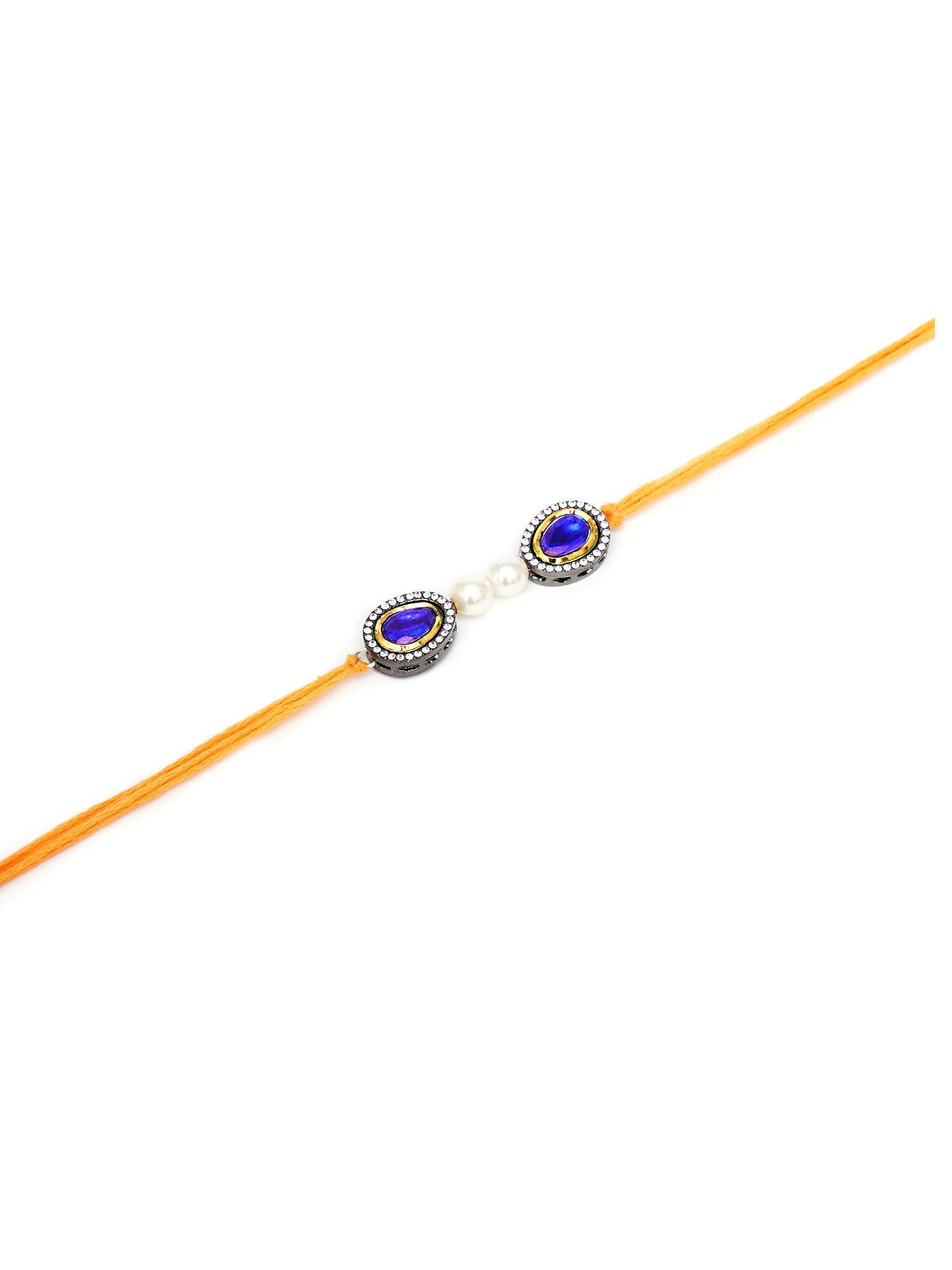 Designer kundan Rakhi - Ruby Raang - Distacart
