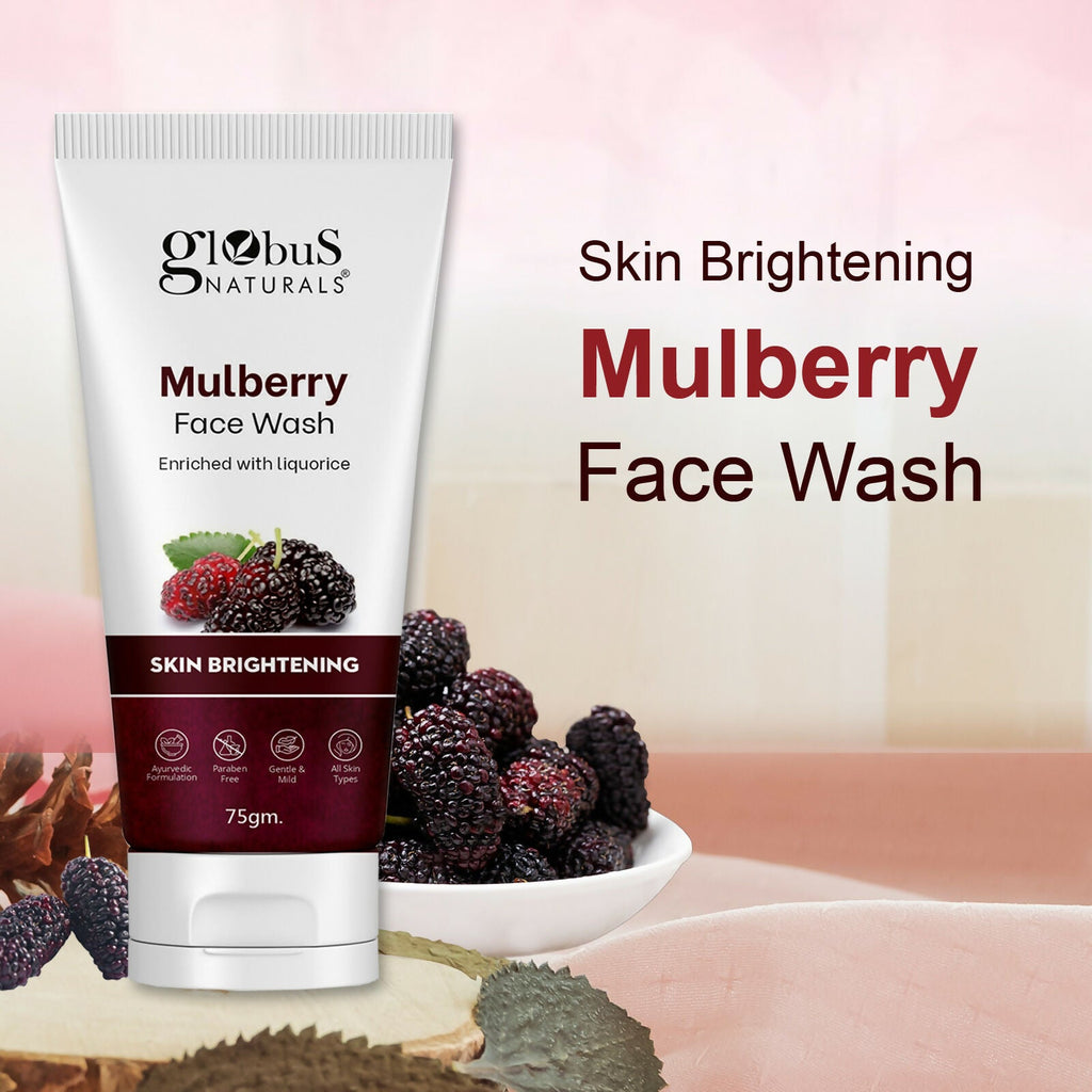 Globus Naturals Mulberry Fairness Face Wash, Suitable For All Skin Types - Distacart