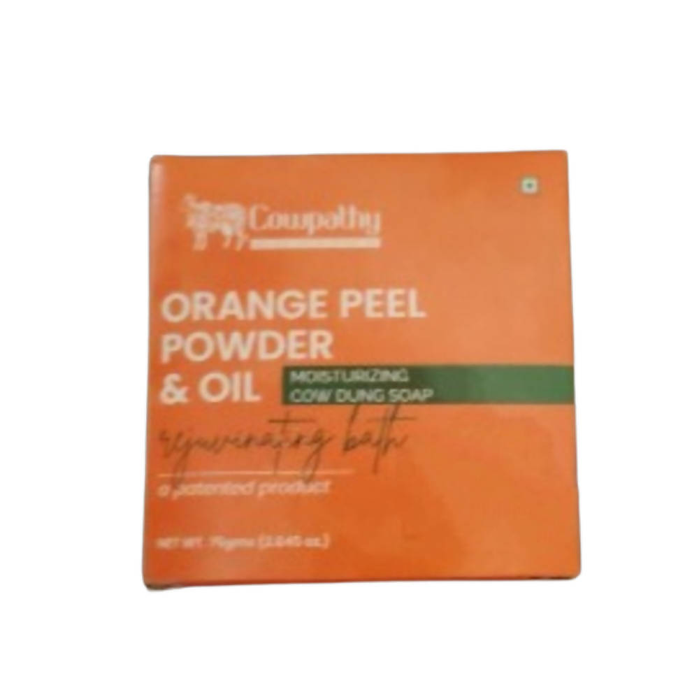Cowpathy Orange Peel Powder & Orange Oil Cow Dung Bath Soap (75Gms)