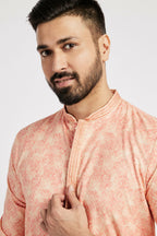 Ethnic India Peach Men's Kurta