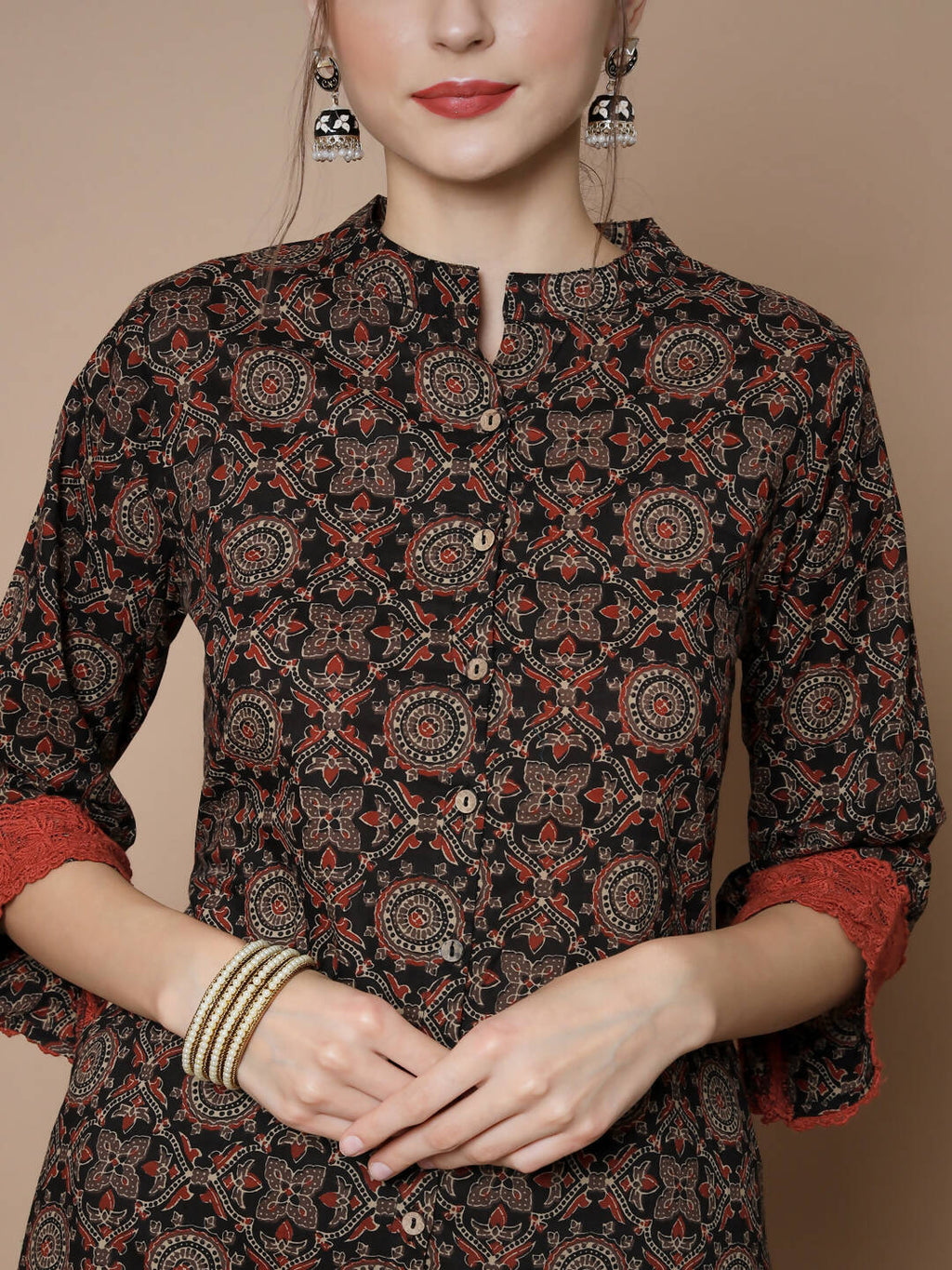 Myshka Women's Muli A-Line Kurta & Trousers With Dupatta