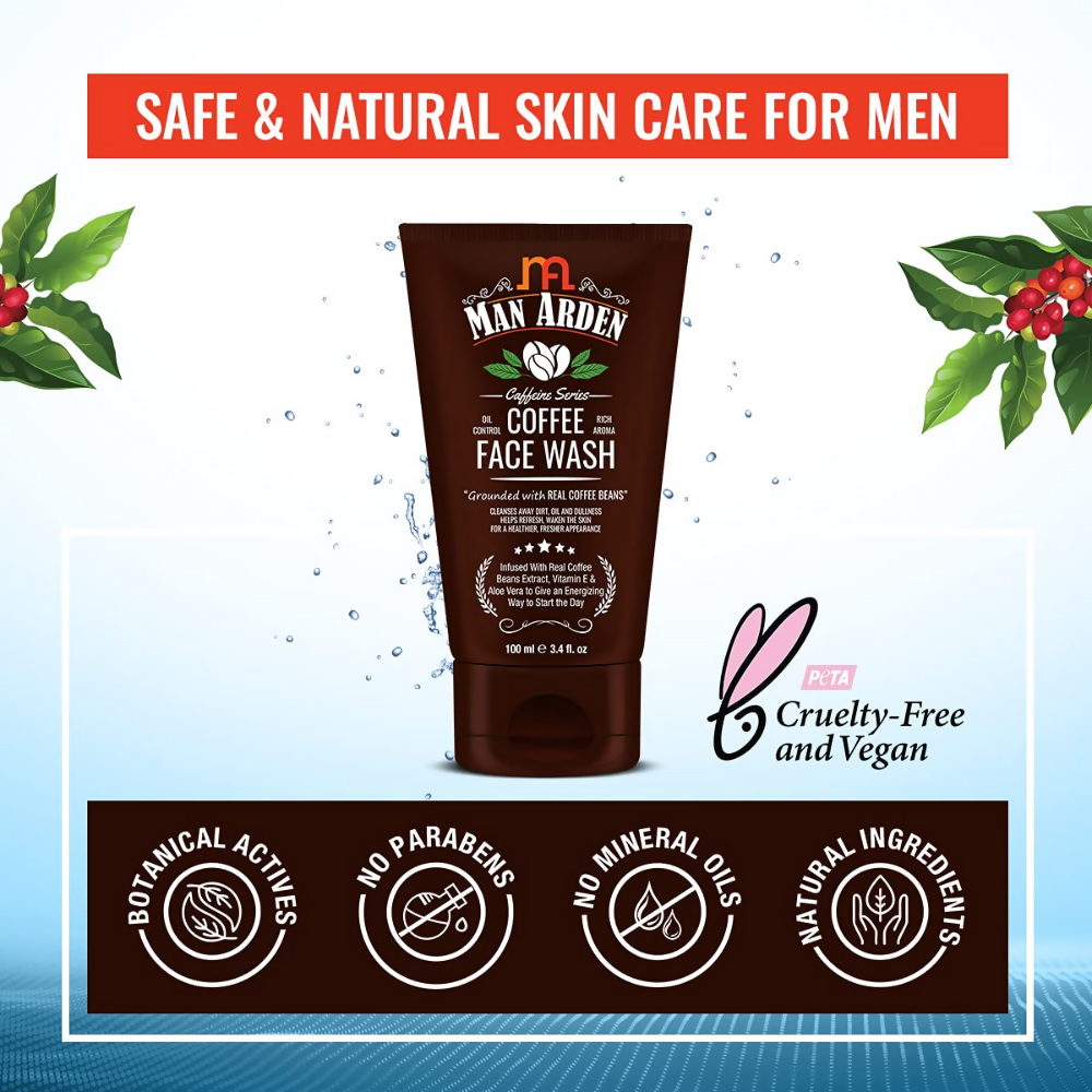 Man Arden Coffee Face Wash - No Parabens, Sulphate, Silicones