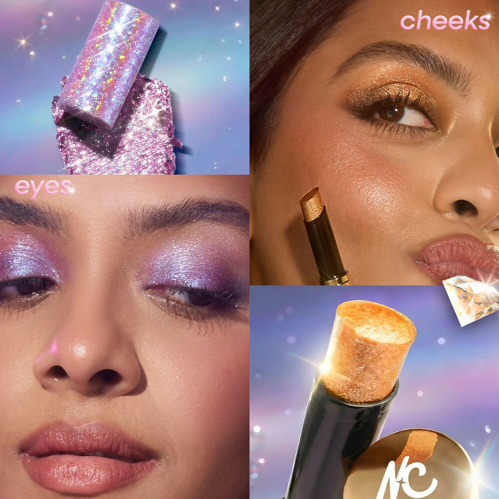 Nykaa Diamond Jelly Cooling Shimmer Eyeshadow Stick - Multi-Use, High Shine Glitter - Champagne Drip