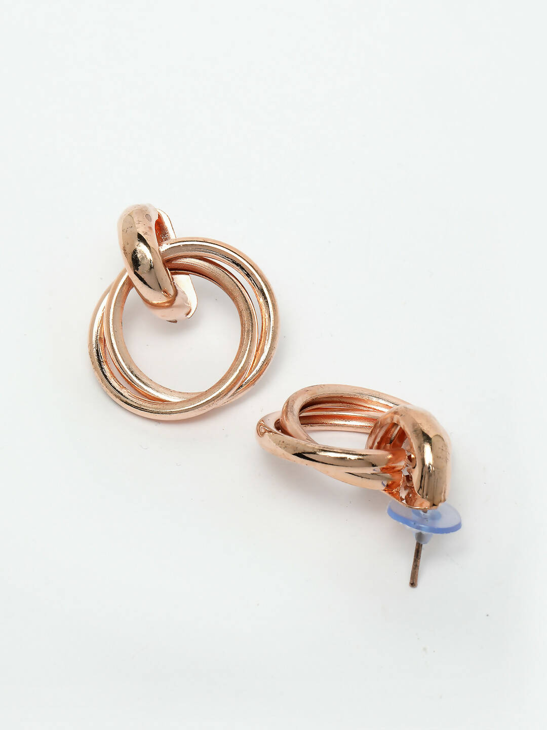 NVR Women's Western Gold Plated Circular Metal Hoop Earrings - Distacart