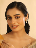Nuyug 22K Gold Plated Kundan Paradise Stud Earrings - Distacart