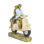 Tied Ribbons Romantic Love Couple On Scooter Showpiece Statue Decorative Items For Home