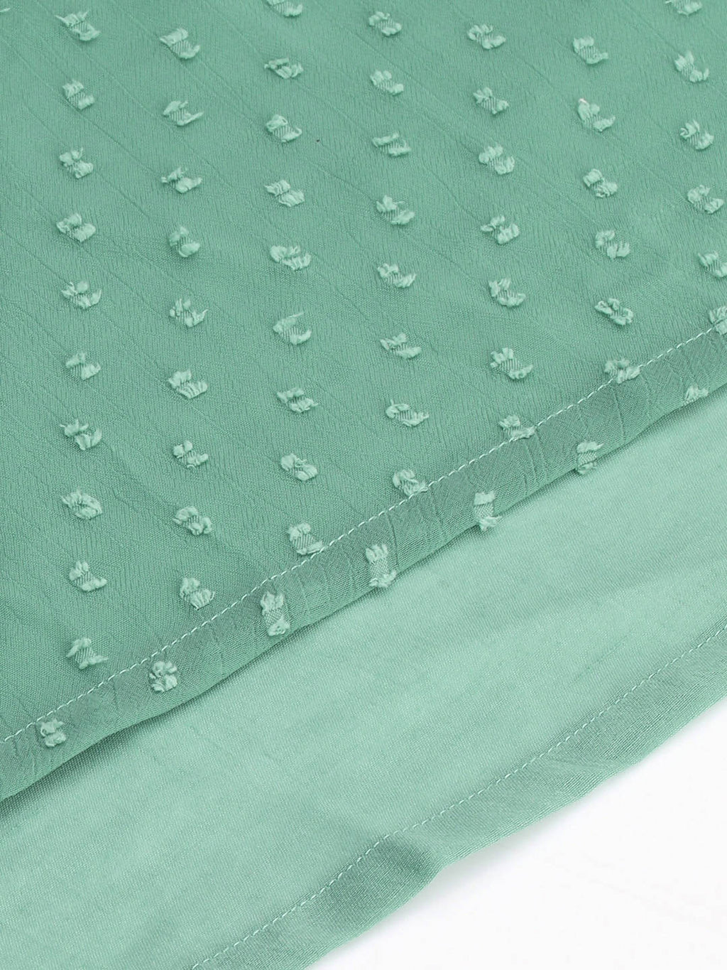 Janasya Green Solid Dobby Weave Kurta - Distacart
