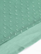 Janasya Green Solid Dobby Weave Kurta - Distacart