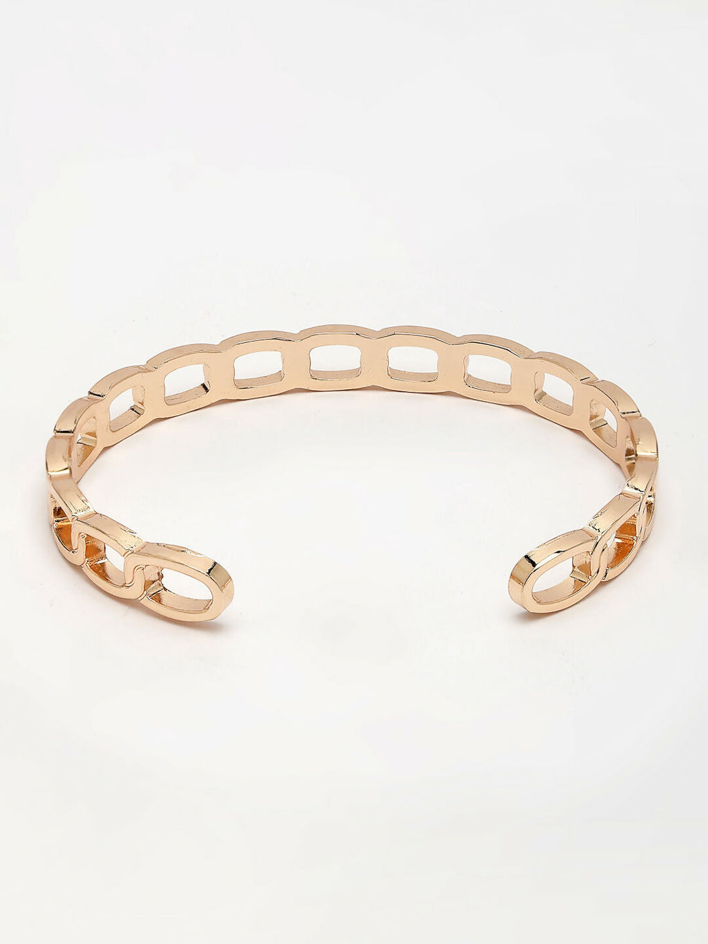 NVR Men's Rose Gold Metal Cuff Bracelet - Distacart