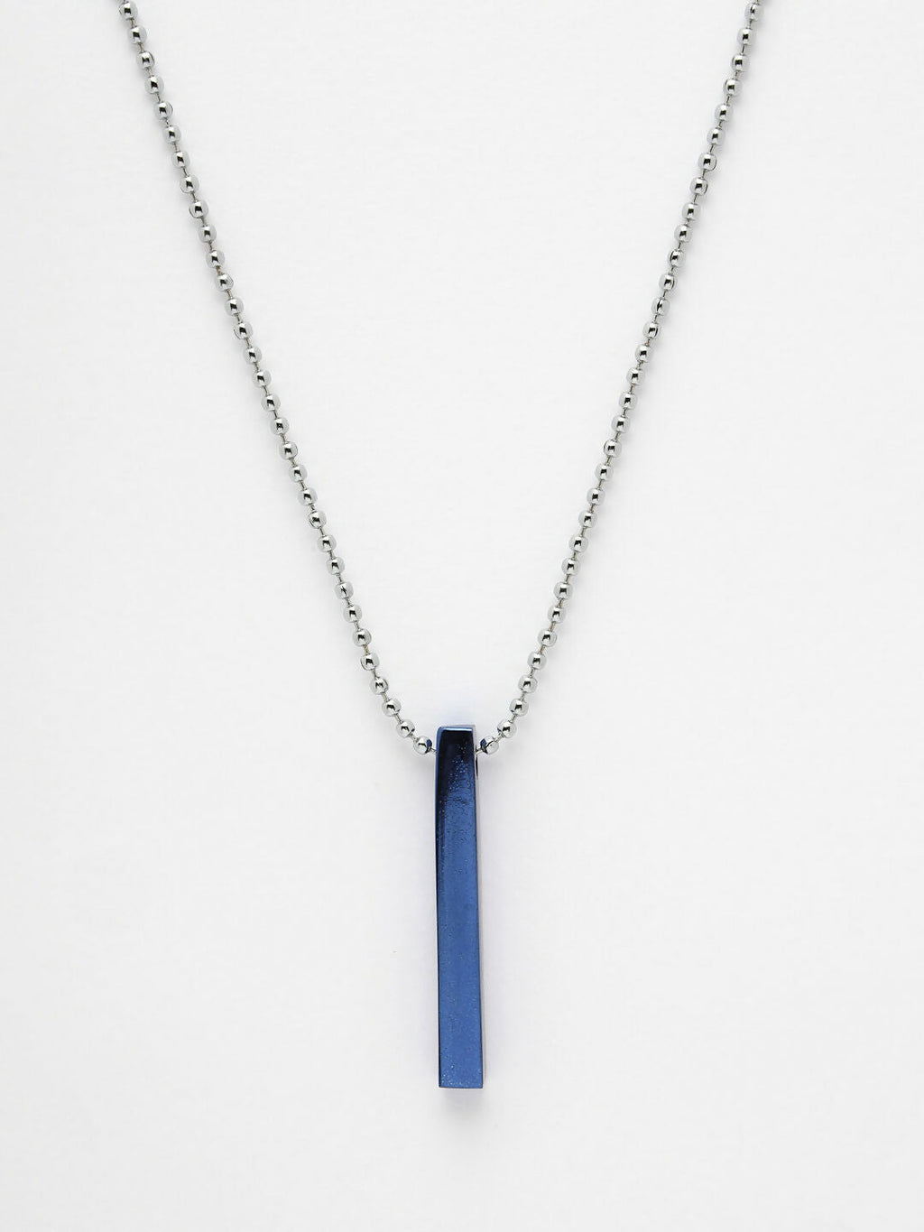 NVR Men's Set of 2 Gold & Blue Geomatric Pendent With Chain