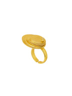 NVR Women's Western Gold-Polished Ajustable Finger Ring