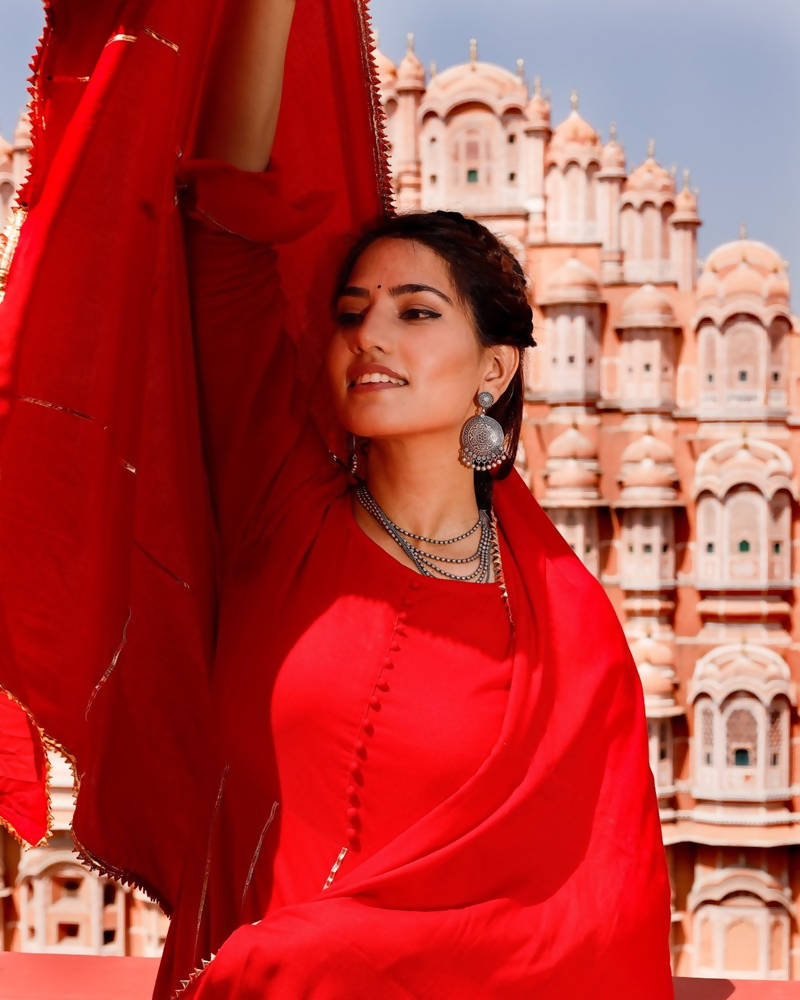 Cheera Kurta Sharara Dupatta set