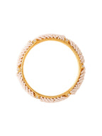 NVR Women Set of 2 Gold-Plated Traditional Pearls Beaded Bangles - Distacart