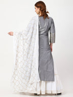 Cheera Kurta With Skirt & Embroidered Dupatta set (CH108KSD)