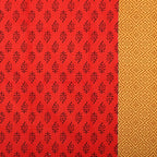 Vamika Printed Cotton Cream & Red Color Bedsheet With Pillow Covers (LEOC_GADD_R)