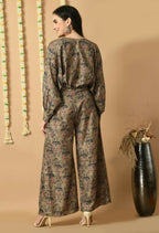 Joban Fashion D.Green Maslin Kurta Set