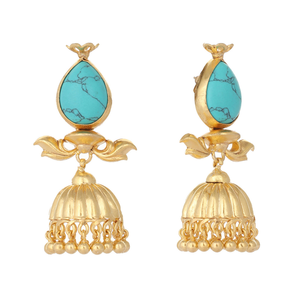 Nuyug 22K Gold Plated Turquoise Grace Earrings - Distacart