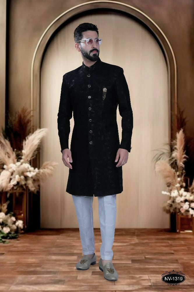 Joban Fashion Men's Black TR Kurta with Pyjama