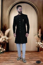Joban Fashion Men's Black TR Kurta with Pyjama