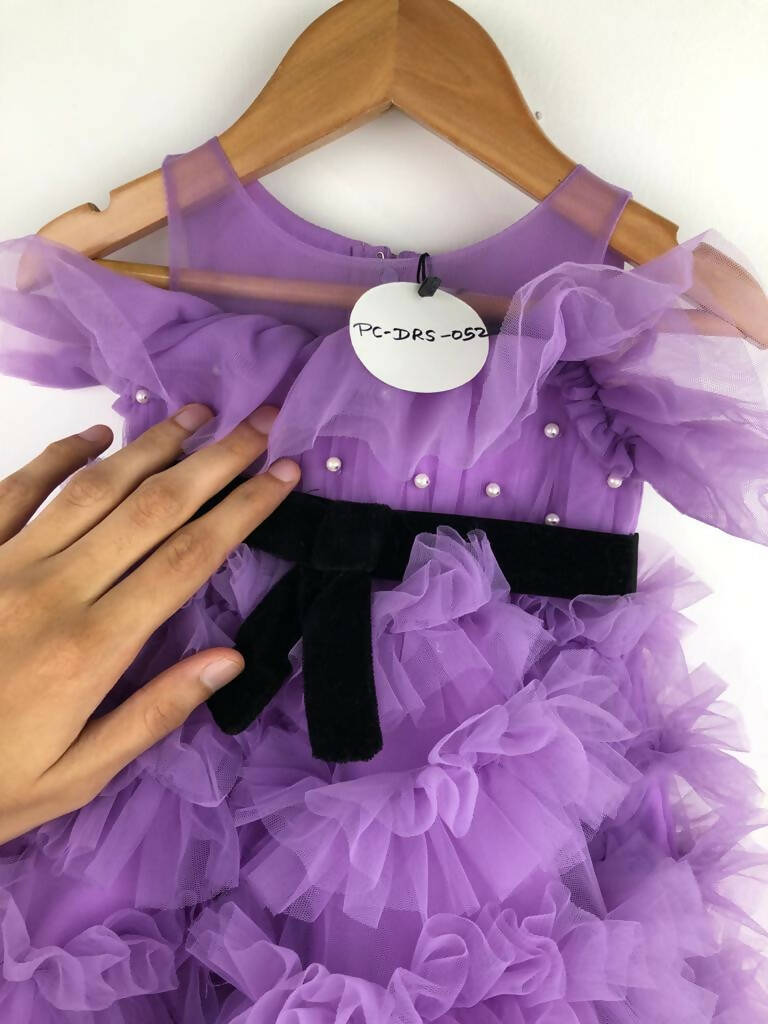 Pink Cow Fashions Purple Frilled Dress