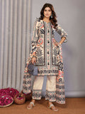 Joban Fashion Women Cream Linen Printed Stitched Kurta Set - Distacart