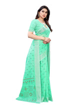 Vamika Green Chanderi Designer Saree (DIYA GREEN) - Distacart