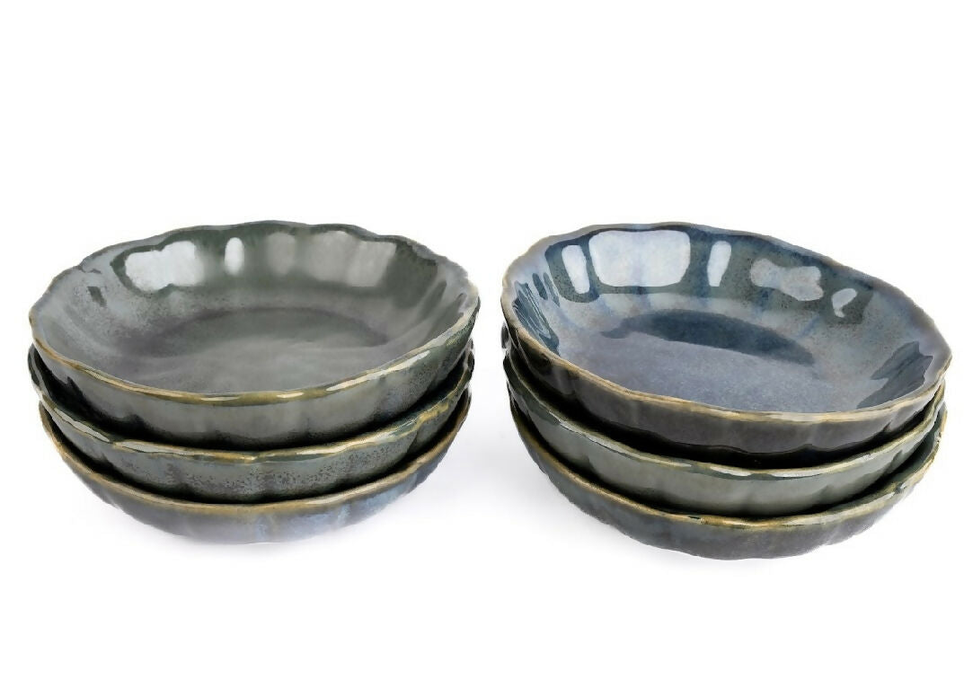 Simply Soho Ocean Crest Snack Plate- set of 6