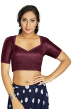 Aastha Fashion Women's Wine Art Silk Designer Traditional Readymade Blouse