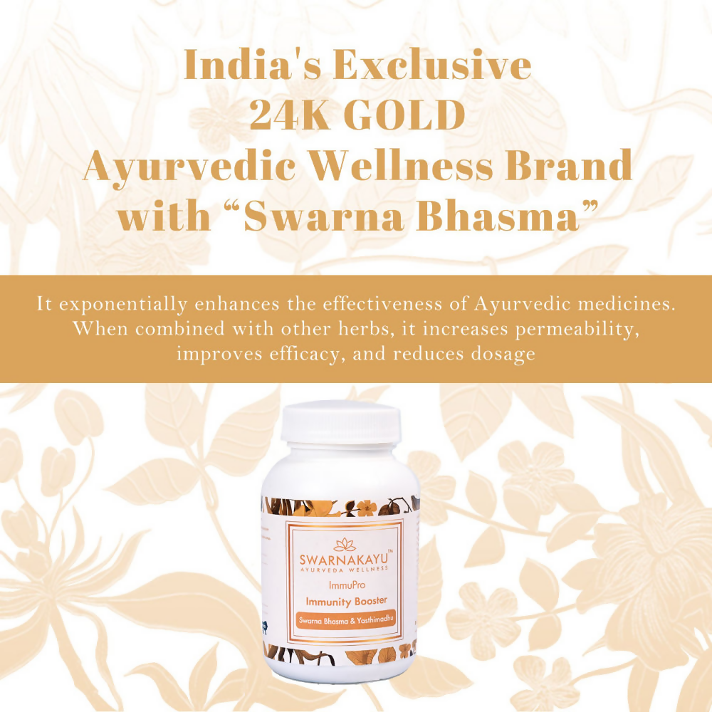 Swarnakayu ImmuPro Immunity Booster Tablets With Swarna Bhasma & Yashtimadhu - Distacart