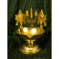 Spillbox Gold-Toned Brass Namah Kuber Diya Pooja Essential