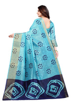 Vamika Ethnic Fire Navy Jari Border Linen Saree - Distacart