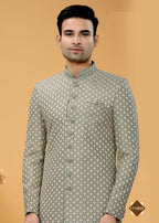 Joban Fashion Men's grey Super 66 Plain Kurta Pyjama set