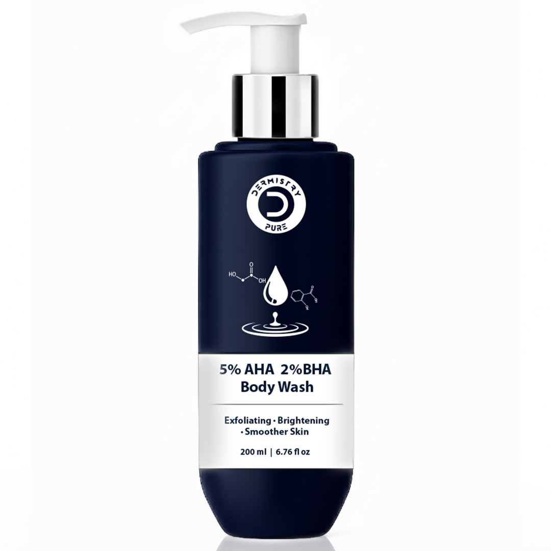 Dermistry 5% AHA 2% BHA Exfoliating D Tan Detan Acne Removal Body Wash For Oily All and Strawberry Skin - Distacart