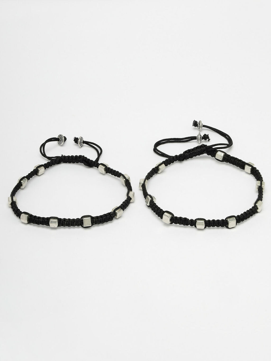 NVR Women's Evil Eye Adjustable Black Anklets - Distacart