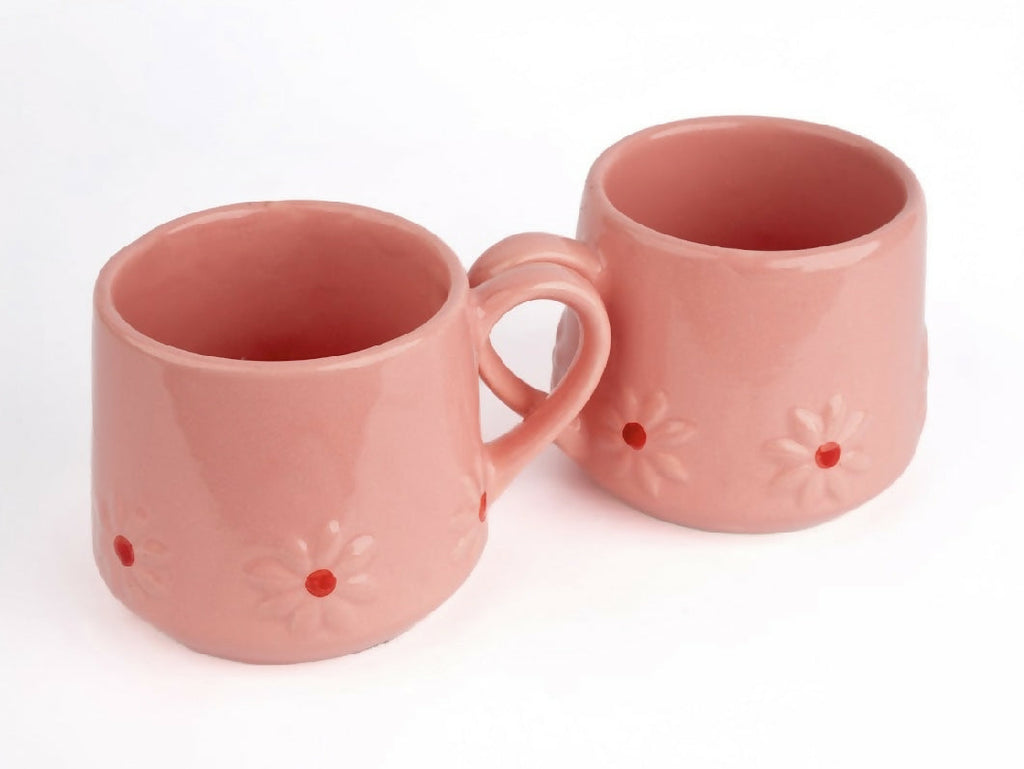 Simply Soho Daisy Day Mugs- Set Of 2