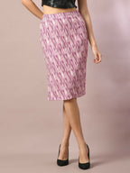 Myshka Women's Multi Printed Knee Length Party Embellished Skirts