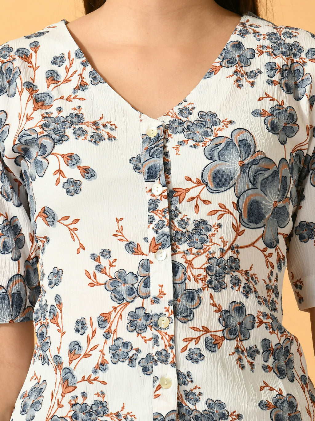 Myshka Women's White Printed Party Top