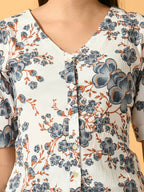 Myshka Women's White Printed Party Top
