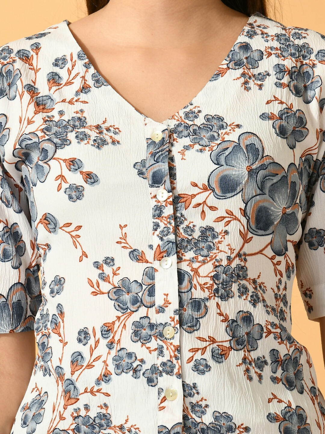 Myshka Women's White Printed Party Top