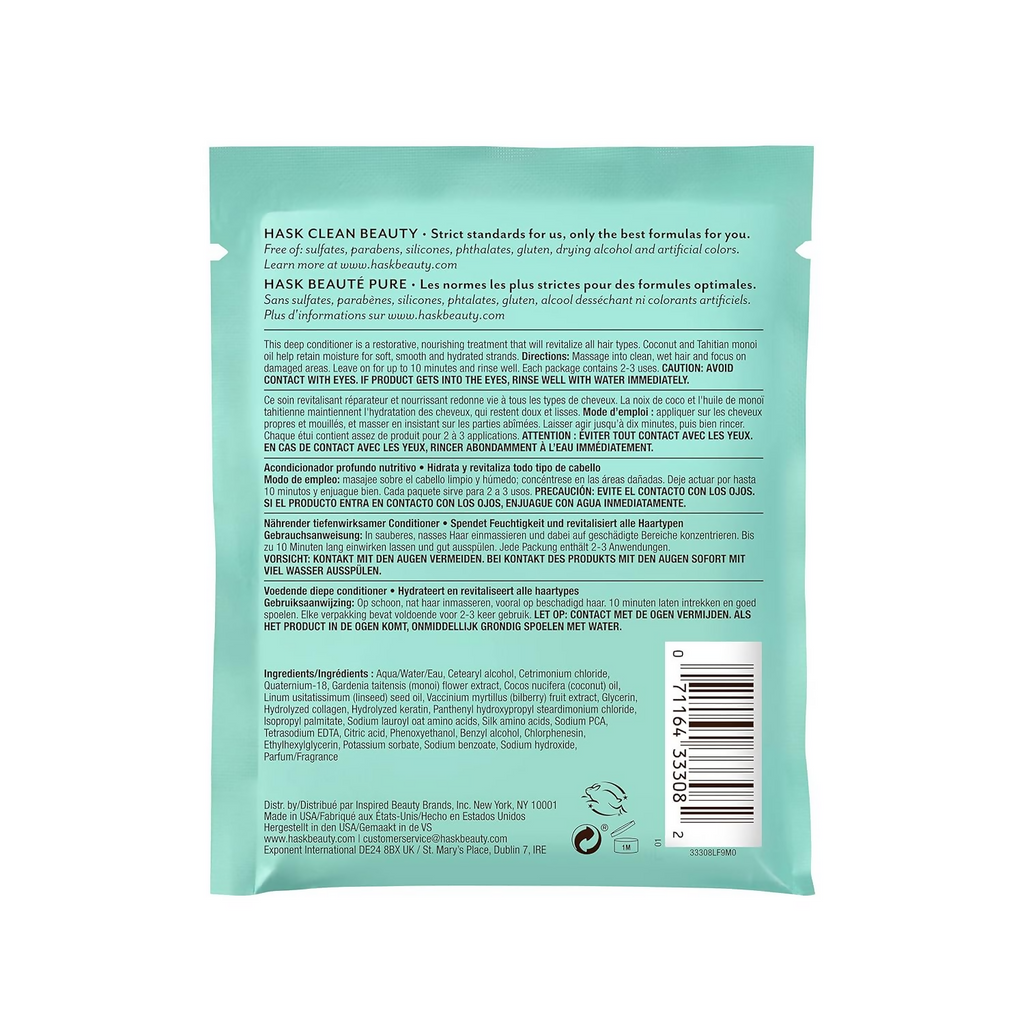 HASK Monoi Coconut Oil Nourishing Deep Conditioning