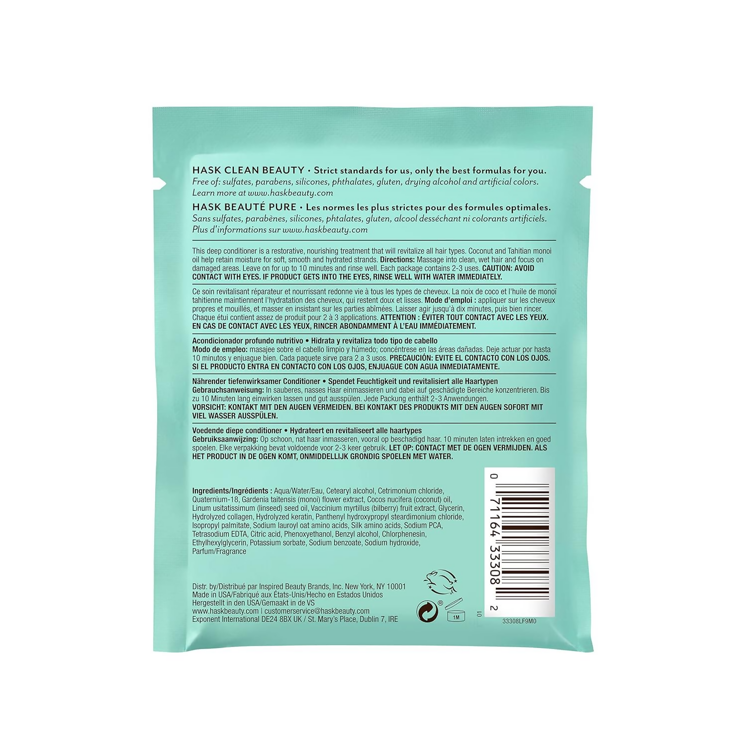 HASK Monoi Coconut Oil Nourishing Deep Conditioning